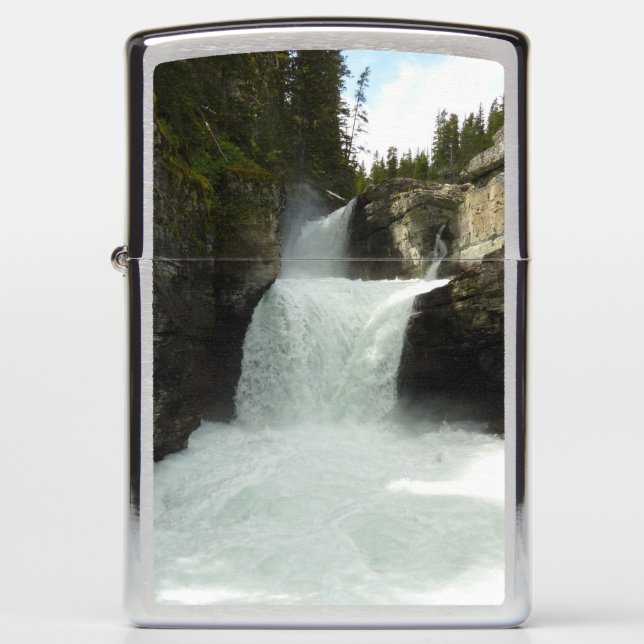 St. Mary Falls I at Glacier National Park Zippo Lighter (Front)