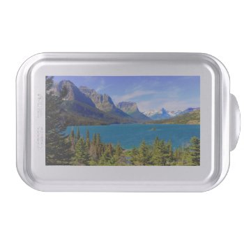 St. Mary Lake   Glacier National Park   Montana Cake Pan by usmountains at Zazzle