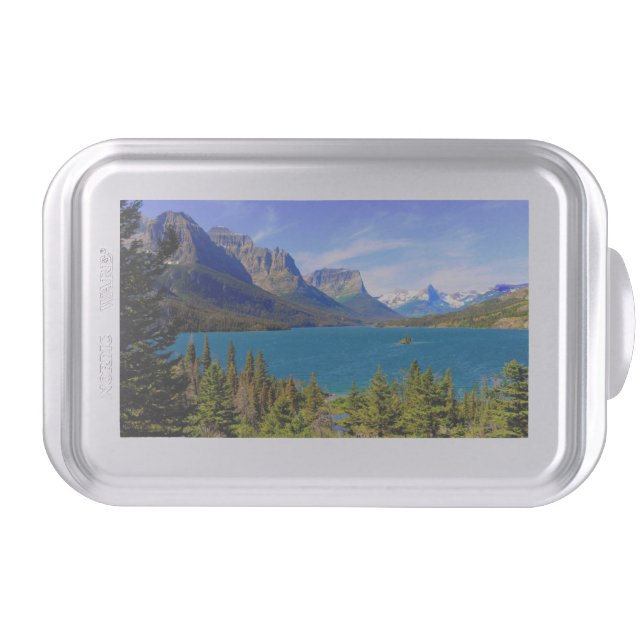 St. Mary Lake,  Glacier National Park,  Montana Cake Pan (Front)