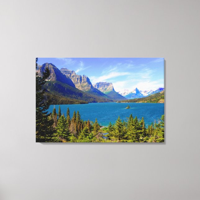 St. Mary Lake,  Glacier National Park,  Montana Canvas Print (Front)