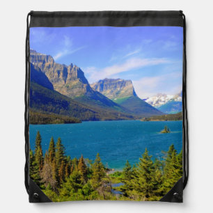 St. Mary Lake, Glacier National Park, Montana Drawstring Bag