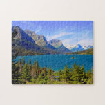 St. Mary Lake,  Glacier National Park,  Montana Jigsaw Puzzle at Zazzle