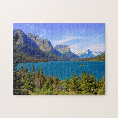 St Mary Lake  Glacier National Park  Montana Jigsaw Puzzle
