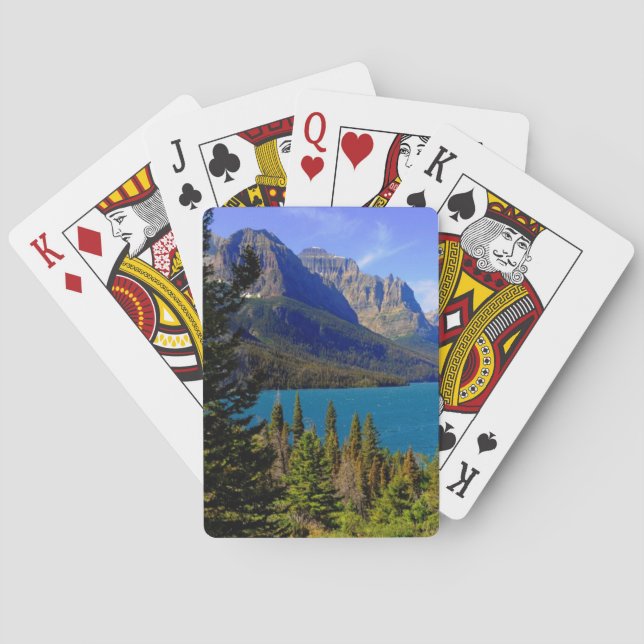 St. Mary Lake,  Glacier National Park,  Montana Poker Cards (Back)