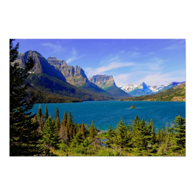 St. Mary Lake,  Glacier National Park,  Montana Poster (Front)