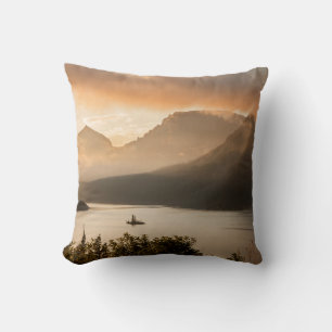 St. Mary Lake   Glacier National Park, Montana Throw Pillow