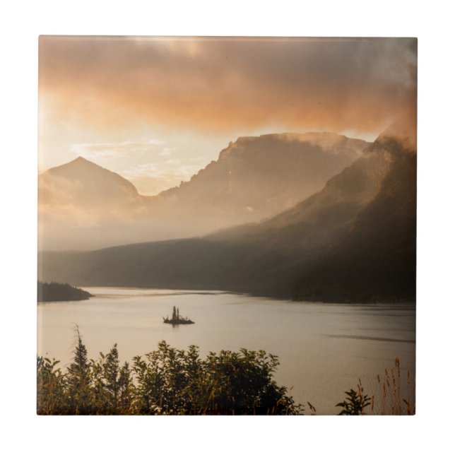St. Mary Lake | Glacier National Park, Montana Tile (Front)