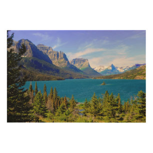 St. Mary Lake, Glacier National Park, Montana Wood Wall Art