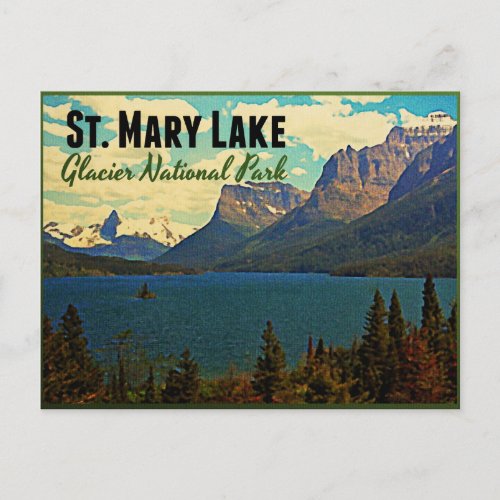 St Mary Lake Glacier NP Postcard