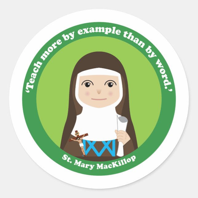 St. Mary MacKillop Classic Round Sticker (Front)