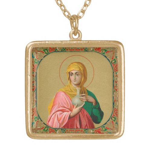 St Mary Magdalene as a Myrrhbearer ORX 01 Gold Plated Necklace