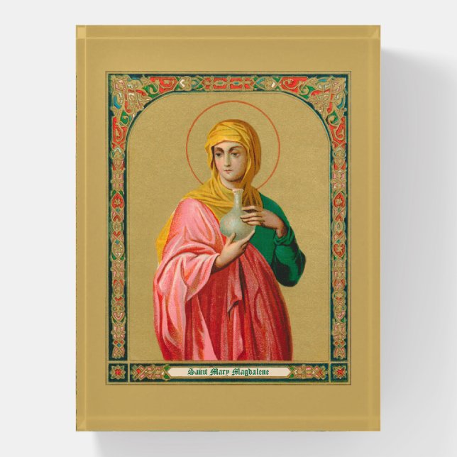 St. Mary Magdalene as a Myrrhbearer (ORX 01) Paper Paperweight (Vertical)