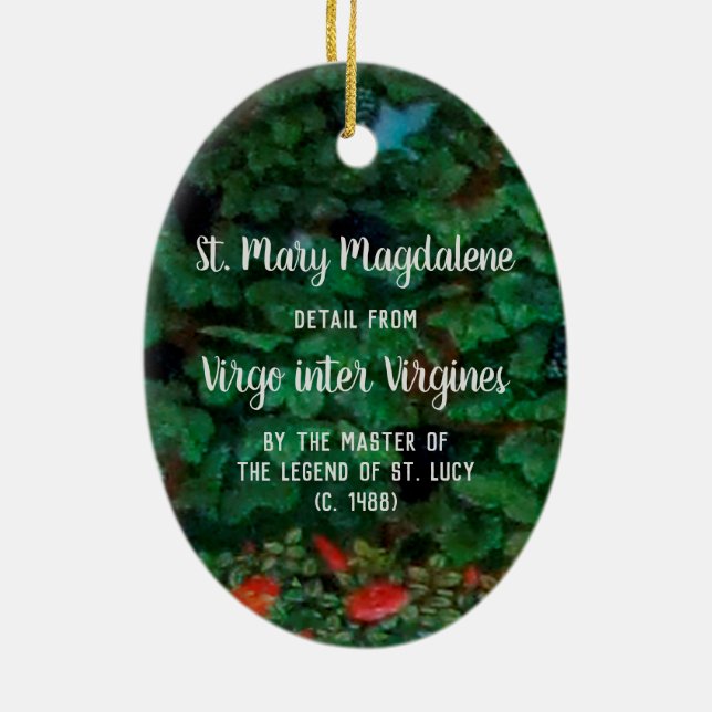 St. Mary Magdalene as Myrrhbearer (detail; M 070) Ceramic Ornament (Back)