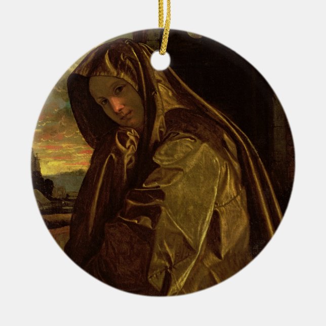 St. Mary Magdalene Ceramic Ornament (Front)