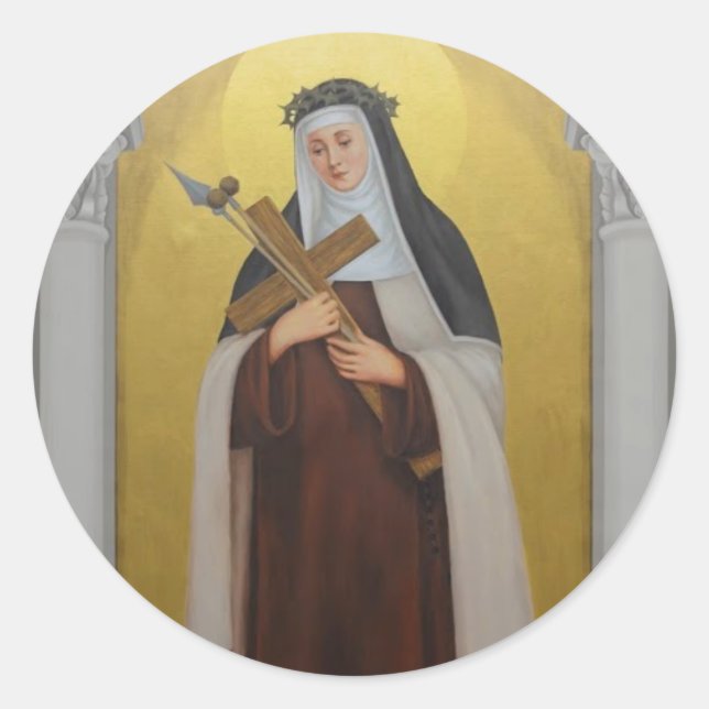 St. Mary Magdalene de Pazzi Carmelite Nun Classic Round Sticker (Front)