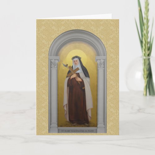 St Mary Magdalene de Pazzi Carmelite Saint Card