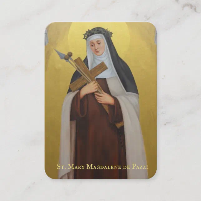 St. Mary Magdalene De Pazzi Catholic Holy Prayer Place Card | Zazzle