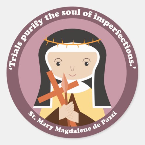 St Mary Magdalene de Pazzi Classic Round Sticker