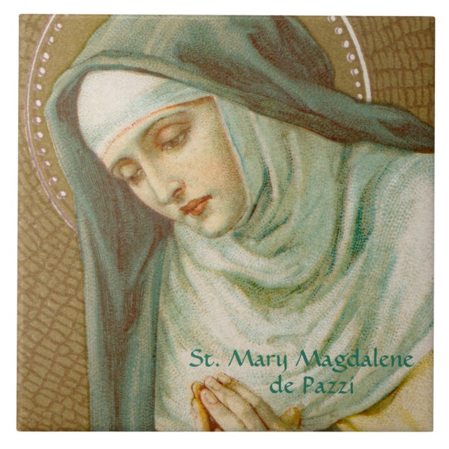 St. Mary Magdalene de Pazzi (JM 45) Ceramic Tile (Front)