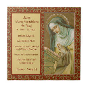 St. Mary Magdalene de Pazzi (JM 45) Ceramic Tile