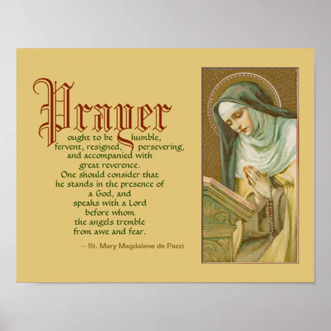 St. Mary Magdalene de Pazzi (JM 45) Poster | Zazzle