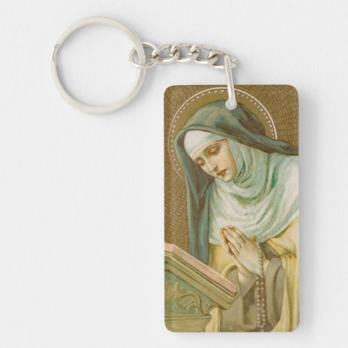 St Mary Magdalene de Pazzi JM 45 Rectang Acrylic Keychain