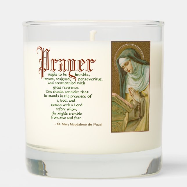 St. Mary Magdalene de Pazzi (JM 45)  Scented Candle (Front)
