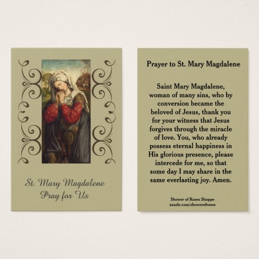 St. Mary Magdalene Feast Day July 22 (Front & Back)