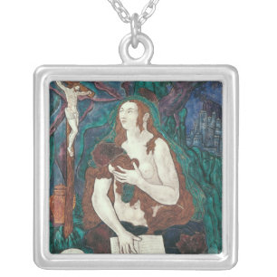 St. Mary Magdalene, Limousin Workshop Silver Plated Necklace