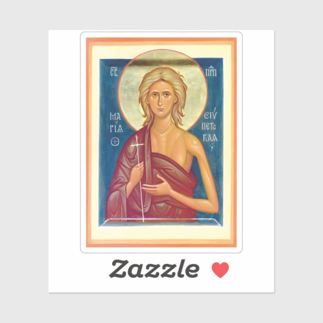 St. Mary of Egypt Icon  Sticker (Sheet)