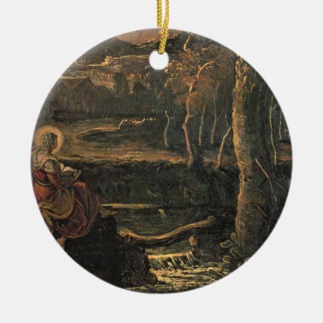 St. Mary of Egypt in the Wilderness Ceramic Ornament (Front)