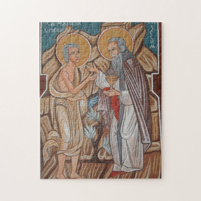 St. Mary of Egypt Orthodox Christian Icon Jigsaw Puzzle (Vertical)