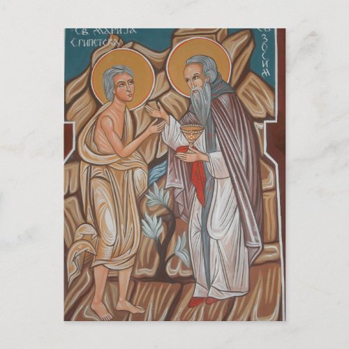 St Mary of Egypt Orthodox Christian Icon Postcard