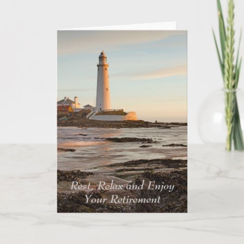 St Marys Lighthouse England Retirement Card