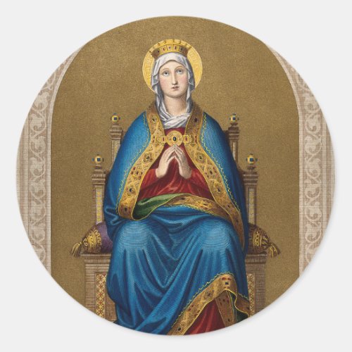 St Mary Virgin Mother Religious  Catholic Classic Round Sticker