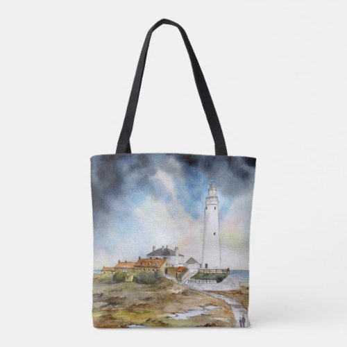 St Marys Lighthouse Tote Bag
