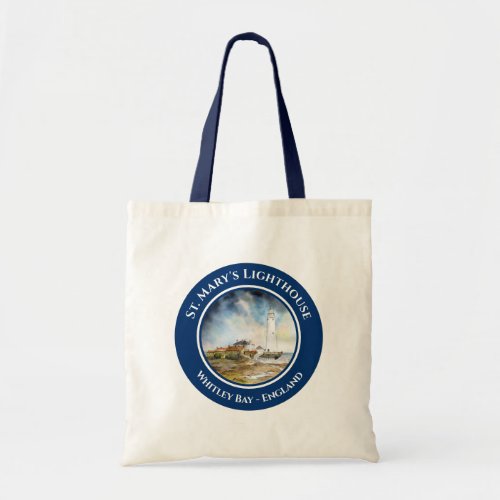 St Marys Lighthouse Whitley Bay North East England Tote Bag