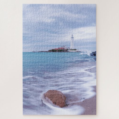 St Marys Lighthouse Whitley Bay United Kingdom Jigsaw Puzzle