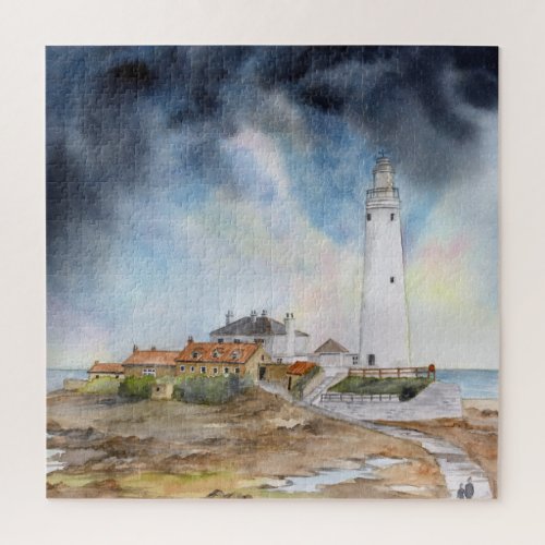 St MarysLighthouse Whitley Bay Newcastle upon Tyne Jigsaw Puzzle