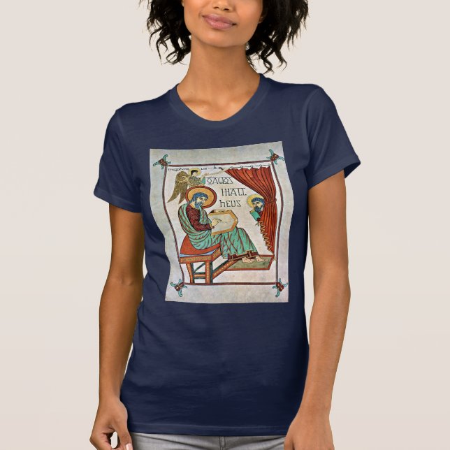 St. Matthew By Meister Des Book Of Lindisfarne (Be T-Shirt (Front)