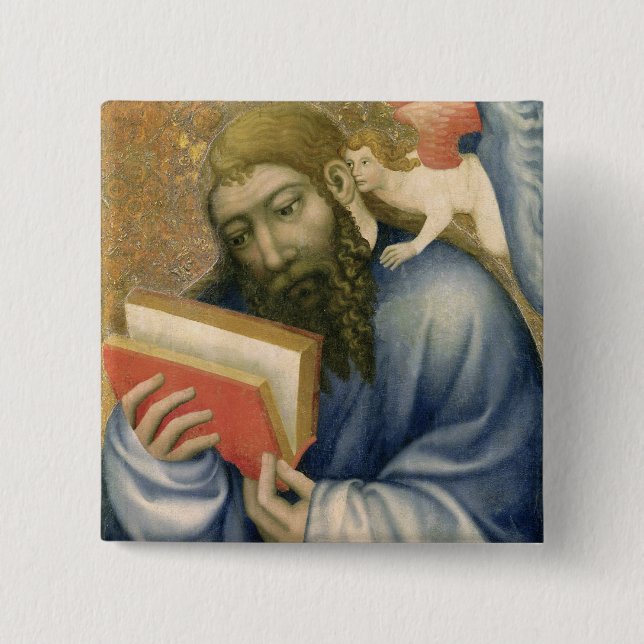 St. Matthew, from the chapel of Karlstejn Pinback Button (Front)