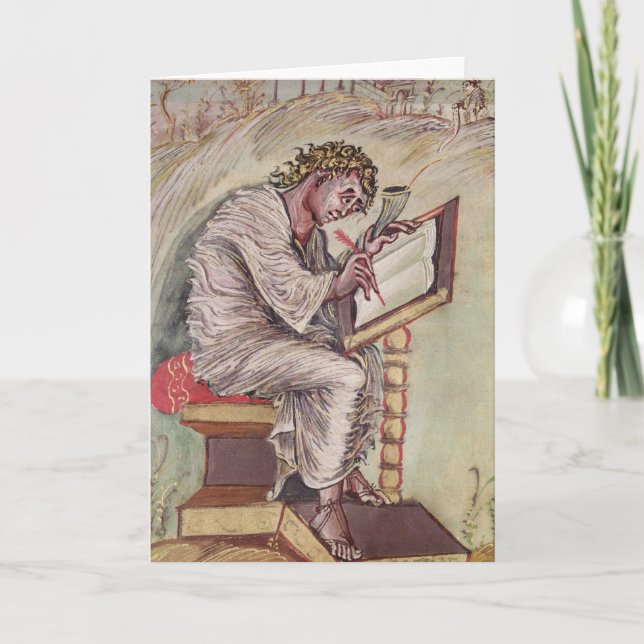 St. Matthew, from the Ebbo Gospels Card (Front)