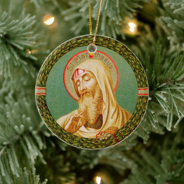 St. Matthew the Apostle (JMAS 08) Ceramic Ornament (Tree)