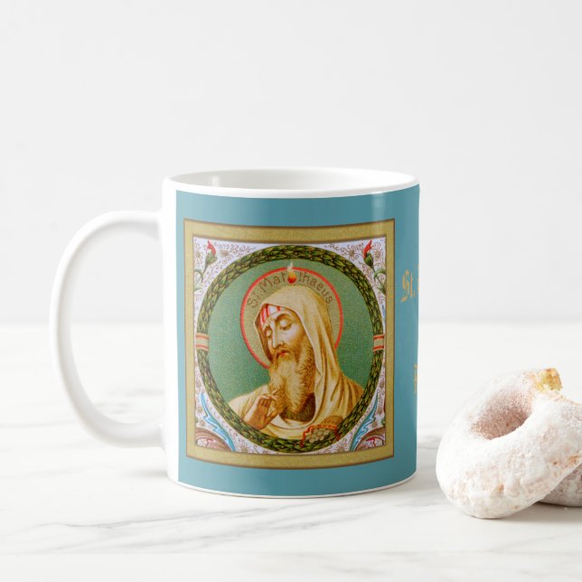 St. Matthew the Apostle (JMAS 08) Coffee Mug (With Donut)