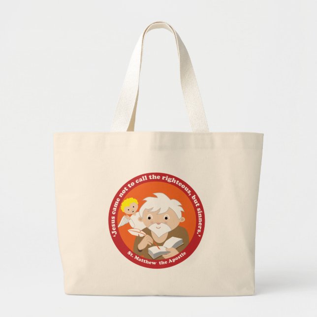 St. Matthew the Apostle Large Tote Bag (Front)