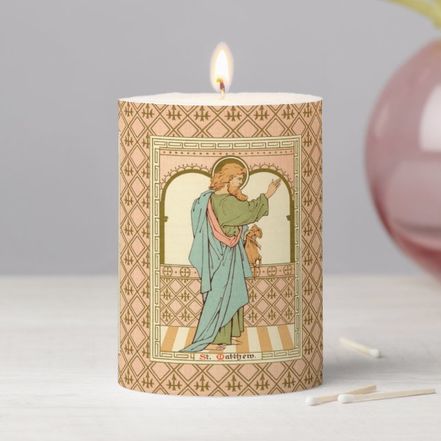 St. Matthew the Apostle (RLS 10) 3"x4" Pillar Candle (In Situ)