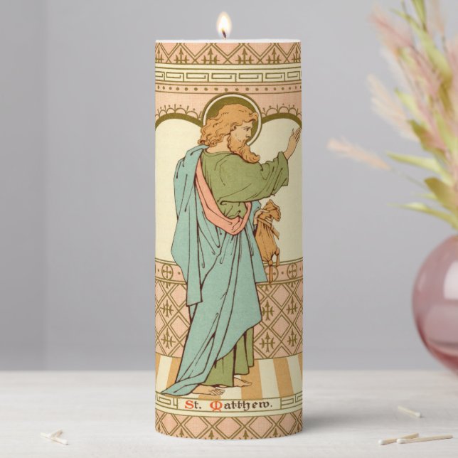St. Matthew the Apostle (RLS 10) 3"x8" Pillar Candle (In Situ)