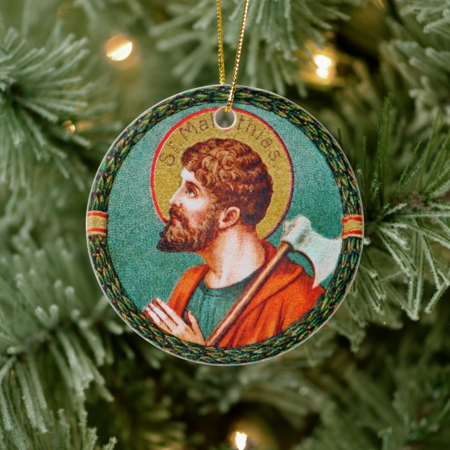 St. Matthias the Apostle (JMAS 09) Ceramic Ornament (Tree)