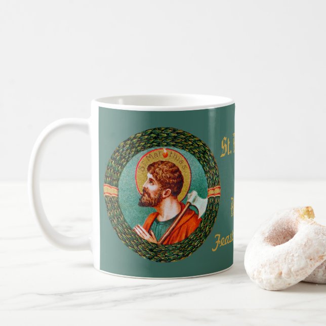 St. Matthias the Apostle (JMAS 09) Coffee Mug (With Donut)