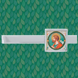 St. Matthias the Apostle (JMAS 09) Silver Finish Tie Bar